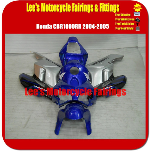 Honda CBR1000RR 2004 2005 Blue Silver REPLICA Injection Mold Fairing Kit ABS Bodywork Honda CBR1000RR 2004 2005 Blue Silver REPLICA Injection Mold Fairing Kit ABS Bodywork