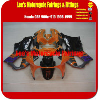 Honda CBR900RR 919 1998 1999 Orange Black REPLICA  Fairing Kit Bodywork