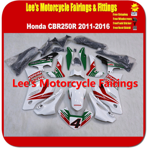 Honda CBR250R 2011-2016 Injection Molded ABS Fairing Kit for Castrol Race Replica Style