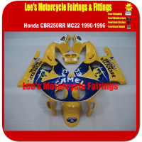 Honda CBR250RR MC22 1990-1996 Yellow Blue Camel Style Injection Molded ABS Fairing Kit Bodywork Honda CBR250RR MC22 1990-1996 Yellow Blue Camel Style Injection Molded ABS Fairing Kit Bodywork
