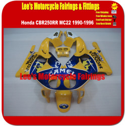 Honda CBR250RR MC22 1990-1996 Yellow Blue Camel Style Injection Molded ABS Fairing Kit Bodywork Honda CBR250RR MC22 1990-1996 Yellow Blue Camel Style Injection Molded ABS Fairing Kit Bodywork