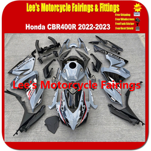 Honda CBR400R 2022-2023 Grey Painted ABS Fairing Kit, Full Injection Molded Motorcycle Bodywork Set