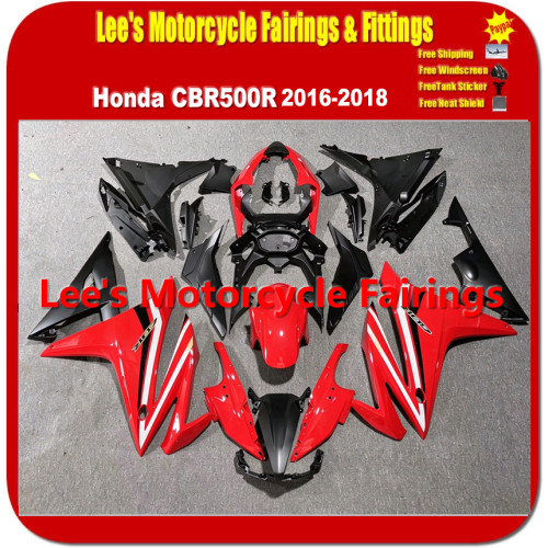 Honda CBR500R 2016-2018 Red Painted ABS Fairing Kit, Full Injection Molded Motorcycle Bodywork