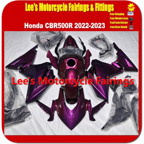 Honda CBR500R 2022-2023 Purple Painted ABS Fairing Kit, Full Injection Molded Motorcycle Bodywork