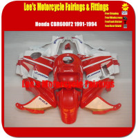 Honda CBR600F2 1991-1994 Aftermarket Fairing Kit Red White ABS Plastic Bodywork Set Honda CBR600F2 1991-1994 Aftermarket Fairing Kit Red White ABS Plastic Bodywork Set