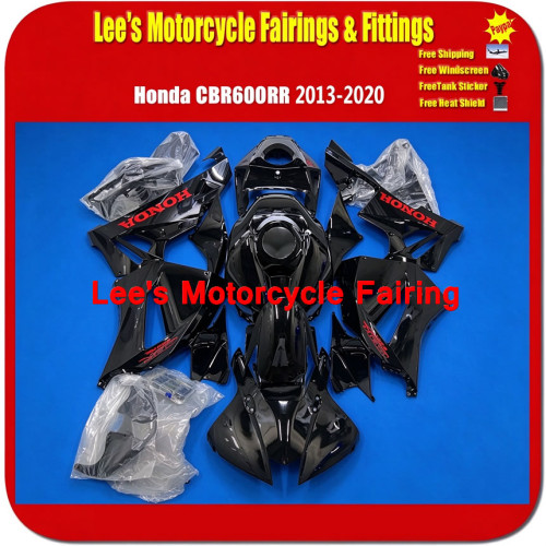 Honda CBR600RR 2013-2020 Black Red STYLE Injection Mold Fairing Kit ABS Bodywork