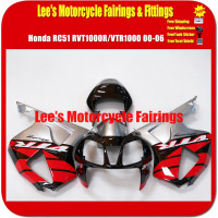Honda RC51 RVT1000R / VTR1000 2000-2006 Silver Red Black SP2 Style ABS Fairing Kit Bodywork Honda RC51 RVT1000R / VTR1000 2000-2006 Silver Red Black SP2 Style ABS Fairing Kit Bodywork