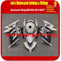 Kawasaki Ninja 250 (EX250L) / Ninja 300 (EX300A) 2013-2017 Injection Mold Fairing Kit White Black Ninja Graphic