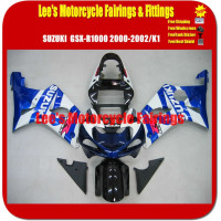 Suzuki GSX-R1000 (K1/K2) 2000-2002 ABS Injection Fairing Kit, Blue White Sport Bodywork