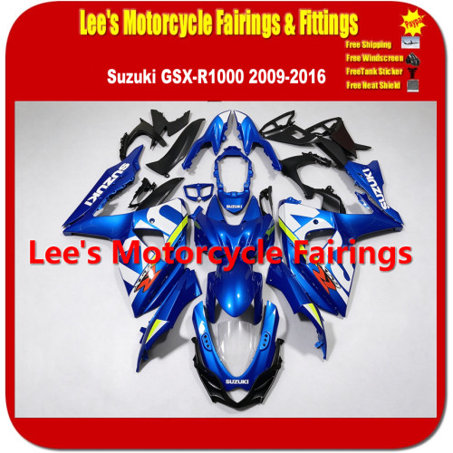 Suzuki GSX-R1000 K9 L0-L6 2009-2016 Fairing Kit Blue White Yellow Injection Molded ABS Bodywork Suzuki GSX-R1000 K9 L0-L6 2009-2016 Fairing Kit Blue White Yellow Injection Molded ABS Bodywork