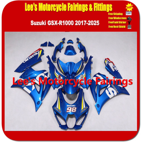 Suzuki GSX-R1000 K17 L7-L9 M0-M5 2017-2025 Fairing Kit Blue 98 Ecstar Injection Molded ABS Bodywork Suzuki GSX-R1000 K17 L7-L9 M0-M5 2017-2025 Fairing Kit Blue 98 Ecstar Injection Molded ABS Bodywork