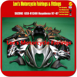 SUZUKI GSX-R1300 Hayabusa 1997-2007 Injection Molded Fairing Set, Black Silver Bodywork Kit SUZUKI GSX-R1300 Hayabusa 1997-2007 Injection Molded Fairing Set, Black Silver Bodywork Kit