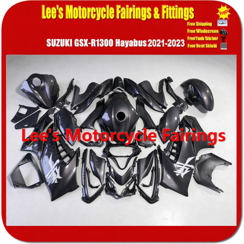 SUZUKI GSX-R1300 Hayabusa 2021-2023 Injection Molded Fairing Set, Carbon Fiber Print Black Bodywork Kit SUZUKI GSX-R1300 Hayabusa 2021-2023 Injection Molded Fairing Set, Carbon Fiber Print Black Bodywork Kit