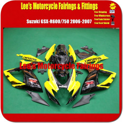 Suzuki GSX-R600 GSX-R750 K6 K7 2006-2007 Fairing Assembly, Injection Mold Bodywork Black Yellow Racing Edition Suzuki GSX-R600 GSX-R750 K6 K7 2006-2007 Fairing Assembly, Injection Mold Bodywork Black Yellow Racing Edition