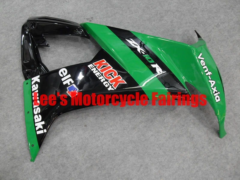 Kawasaki aftermarket motorcycle replacement fairings kit, painted ABS bodywork Kawasaki Ninja ZX10R 2008-2010 (ZX1000D)aftermarket motorcycle fairing kit