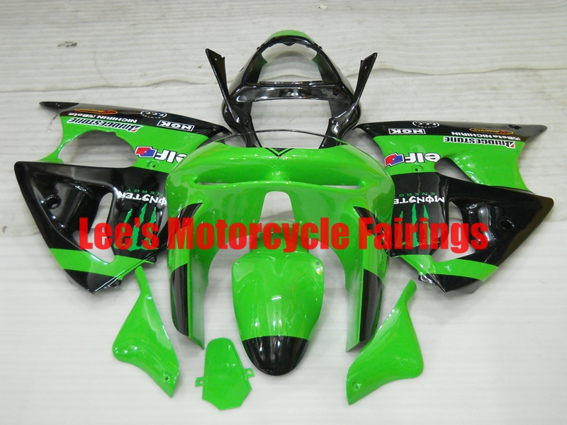 Kawasaki aftermarket motorcycle replacement fairings kit, painted ABS bodywork Kawasaki Ninja ZX-6R ZX600G 1998-1999 aftermarket motorcycle fairing kit