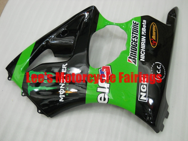 Kawasaki aftermarket motorcycle replacement fairings kit, painted ABS bodywork Kawasaki Ninja ZX-6R ZX600G 1998-1999 aftermarket motorcycle fairing kit