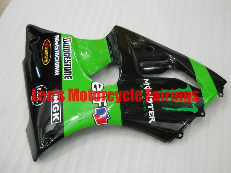 Kawasaki aftermarket motorcycle replacement fairings kit, painted ABS bodywork Kawasaki Ninja ZX-6R ZX600G 1998-1999 aftermarket motorcycle fairing kit