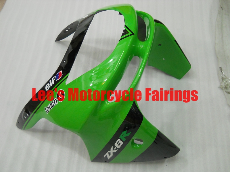 Kawasaki aftermarket motorcycle replacement fairings kit, painted ABS bodywork Kawasaki Ninja ZX-6R ZX600G 1998-1999 aftermarket motorcycle fairing kit