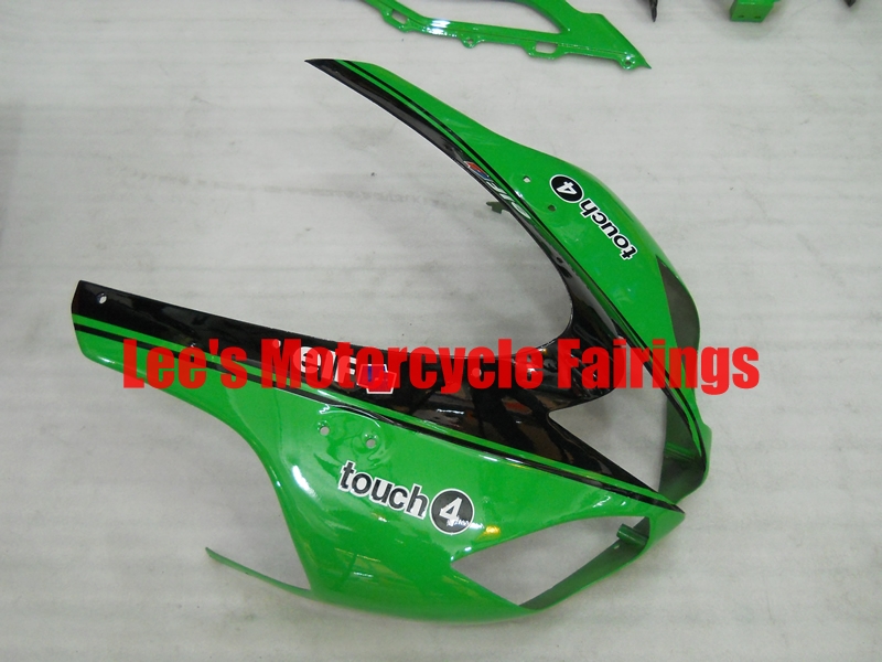 Kawasaki aftermarket motorcycle replacement fairings kit, painted ABS bodywork Kawasaki Ninja ZX-6R (ZX600P) 2007-2008 aftermarket motorcycle fairing kit