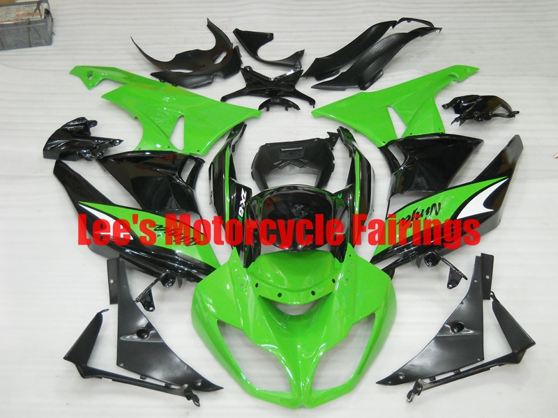 Kawasaki aftermarket motorcycle replacement fairings kit, painted ABS bodywork Kawasaki Ninja ZX-6R 2009-2012 aftermarket motorcycle fairing kit