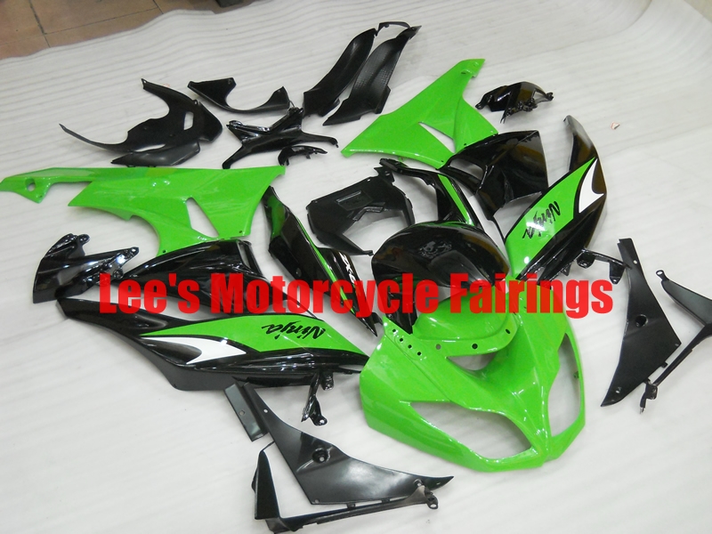 Kawasaki aftermarket motorcycle replacement fairings kit, painted ABS bodywork Kawasaki Ninja ZX-6R 2009-2012 aftermarket motorcycle fairing kit