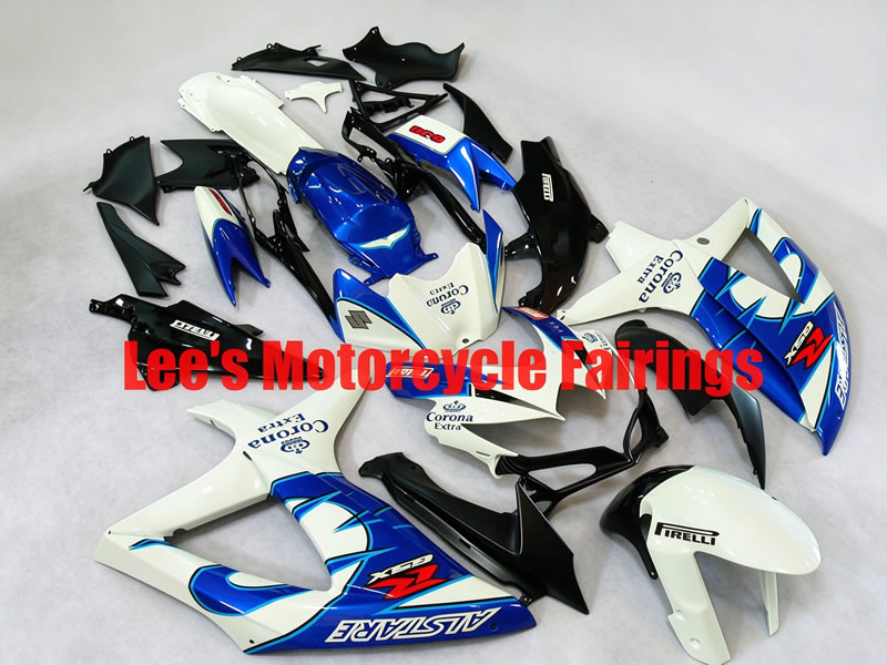 SUZUKI aftermarket motorcycle fairings kit, painted ABS bodywork SuzukiGSX-R600 GSX-R750 2008-2010 aftermarket motorcycle fairing kit