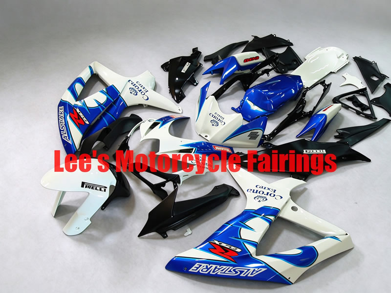 SUZUKI aftermarket motorcycle fairings kit, painted ABS bodywork SuzukiGSX-R600 GSX-R750 2008-2010 aftermarket motorcycle fairing kit